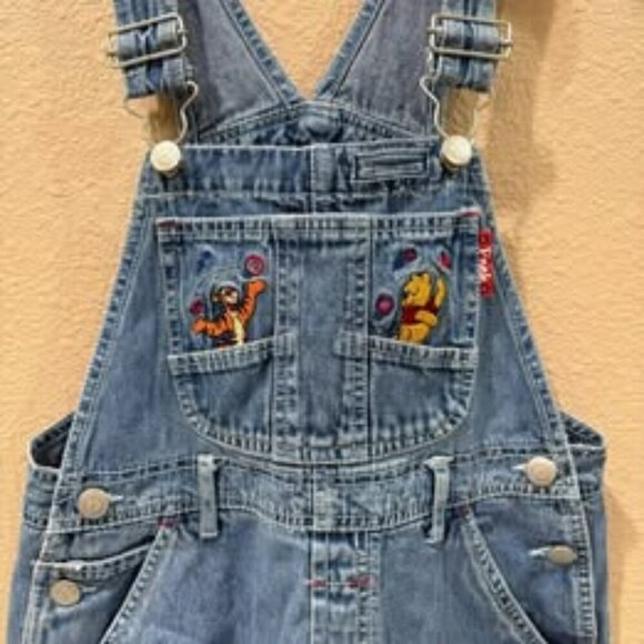 VINTAGE Winnie The Pooh Overalls-Girls 8 - Picture 1 of 4